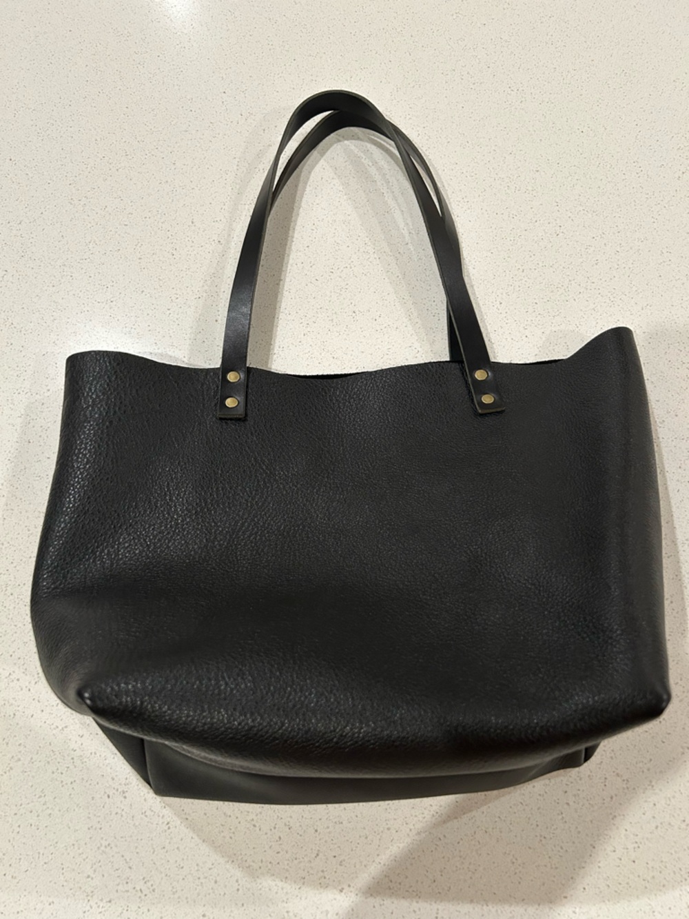Portland Leather Almost Perfect Large Classic Tote Pebbled Black - Picture 3 of 6